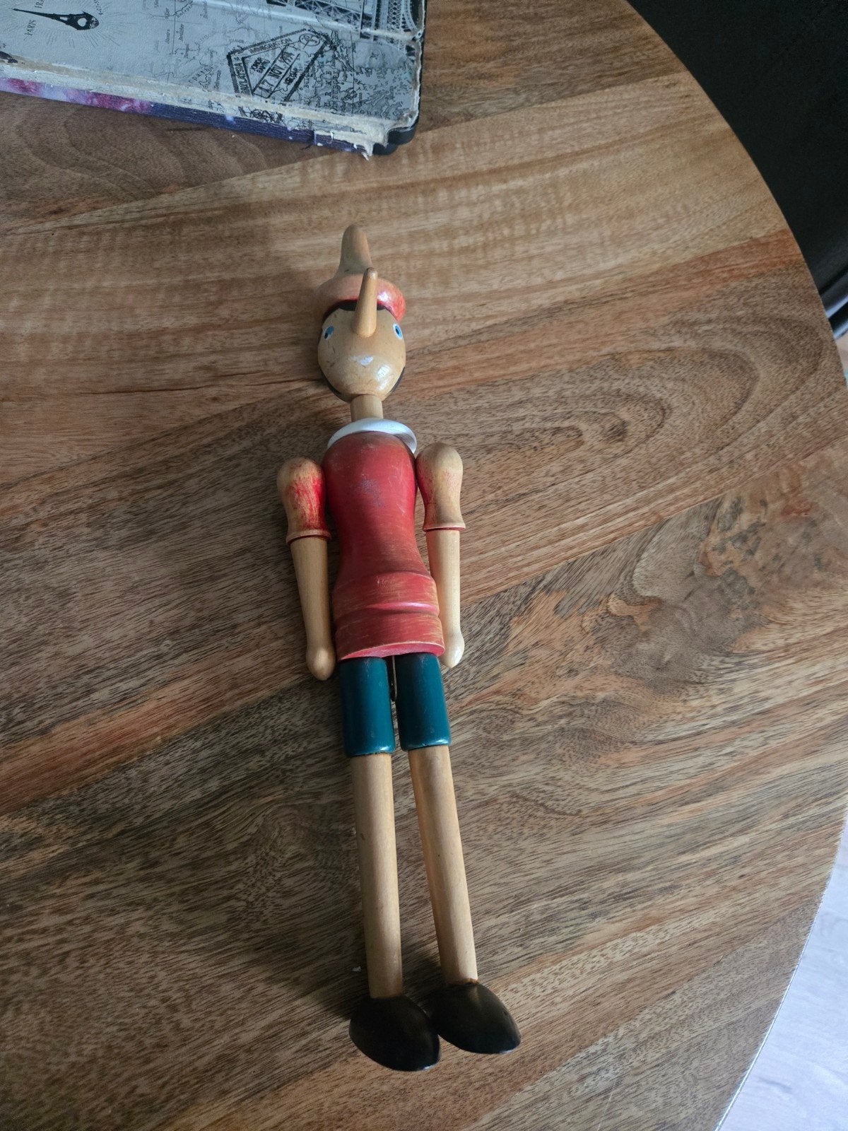 Vintage Pinokkio Houten Pop - Decoratief, Ophalen of Verzenden, Gebruikt