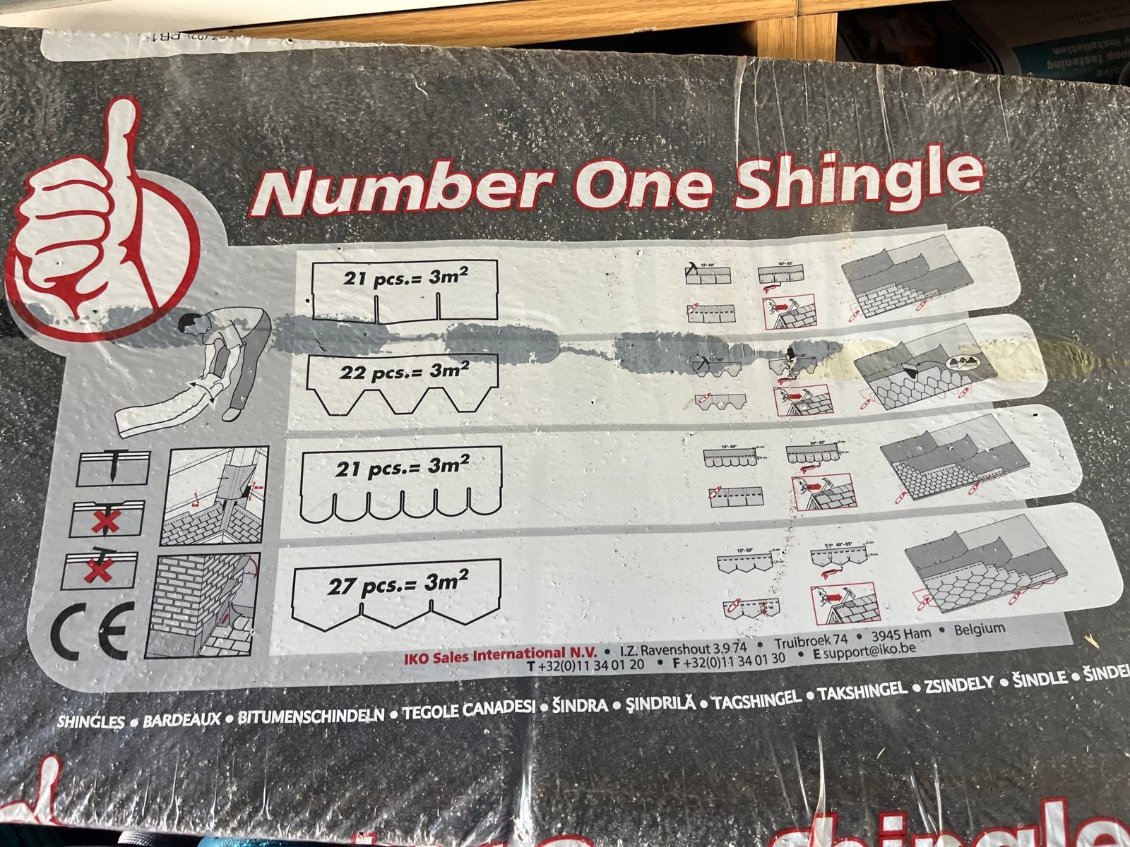 Number One Shingle dakshingles - 21 stuks vol pak, 6 aangebr, Doe-het-zelf en Verbouw, Dakpannen en Dakbedekking, Ophalen, Overige materialen