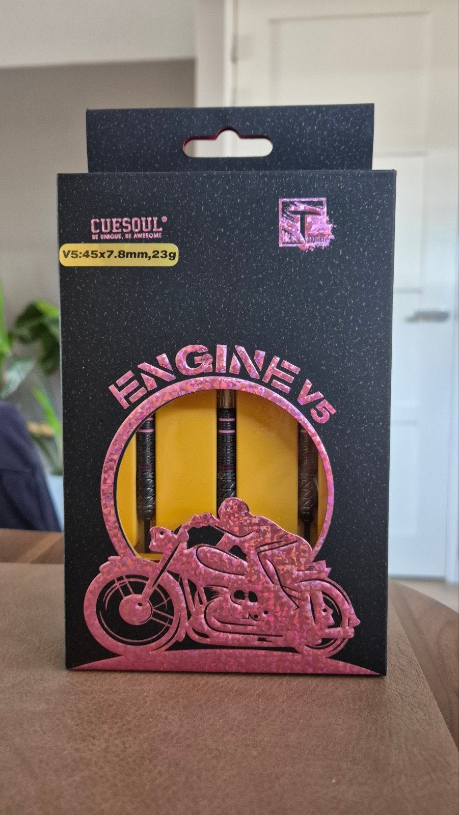 Cuesoul Motorcycle Hope Ring Pink 90% - Dartpijlen 23 gram, Ophalen of Verzenden, Zo goed als nieuw, Pijlen