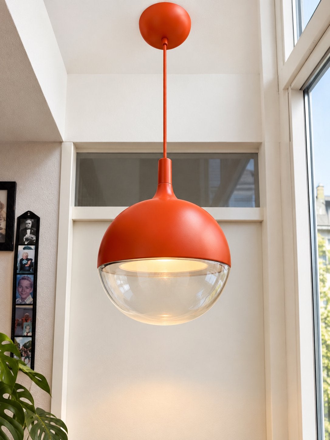IKEA Väster Hanglamp - Vintage Design Oranje, Huis en Inrichting, Ophalen of Verzenden, Gebruikt, Glas, E27 (groot)