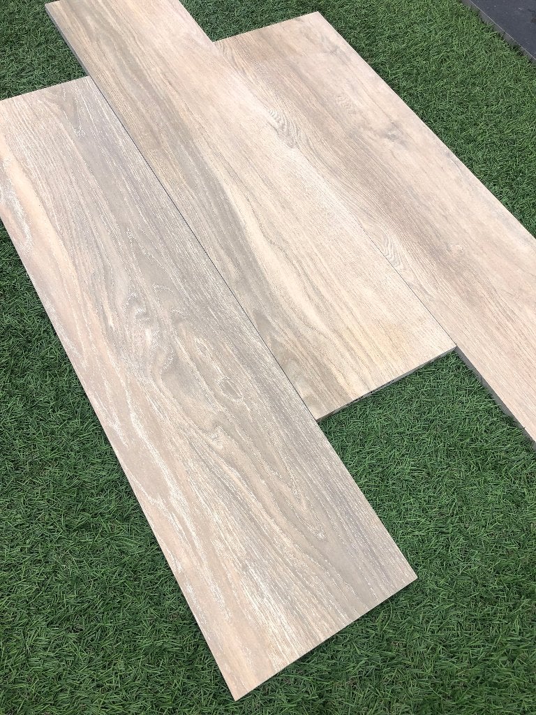 houtlook keramische terrastegels 120x30x2 cm Cognac actie, Tuin en Terras, Tegels en Klinkers, Keramiek, Nieuw, Ophalen of Verzenden