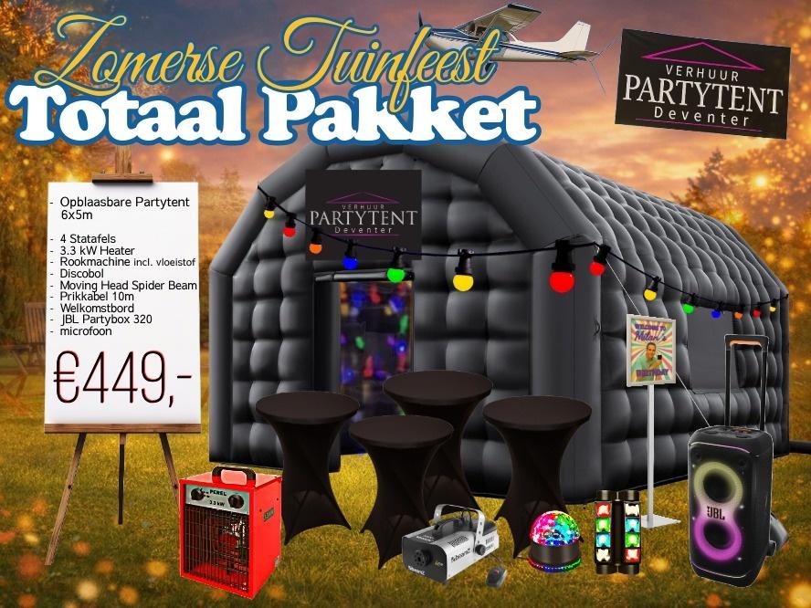Tuinfeest pakket huren met opblaasbare tent en statafels, Hobby en Vrije tijd, Feestartikelen | Verhuur, Ophalen, Nieuw, Verjaardag
