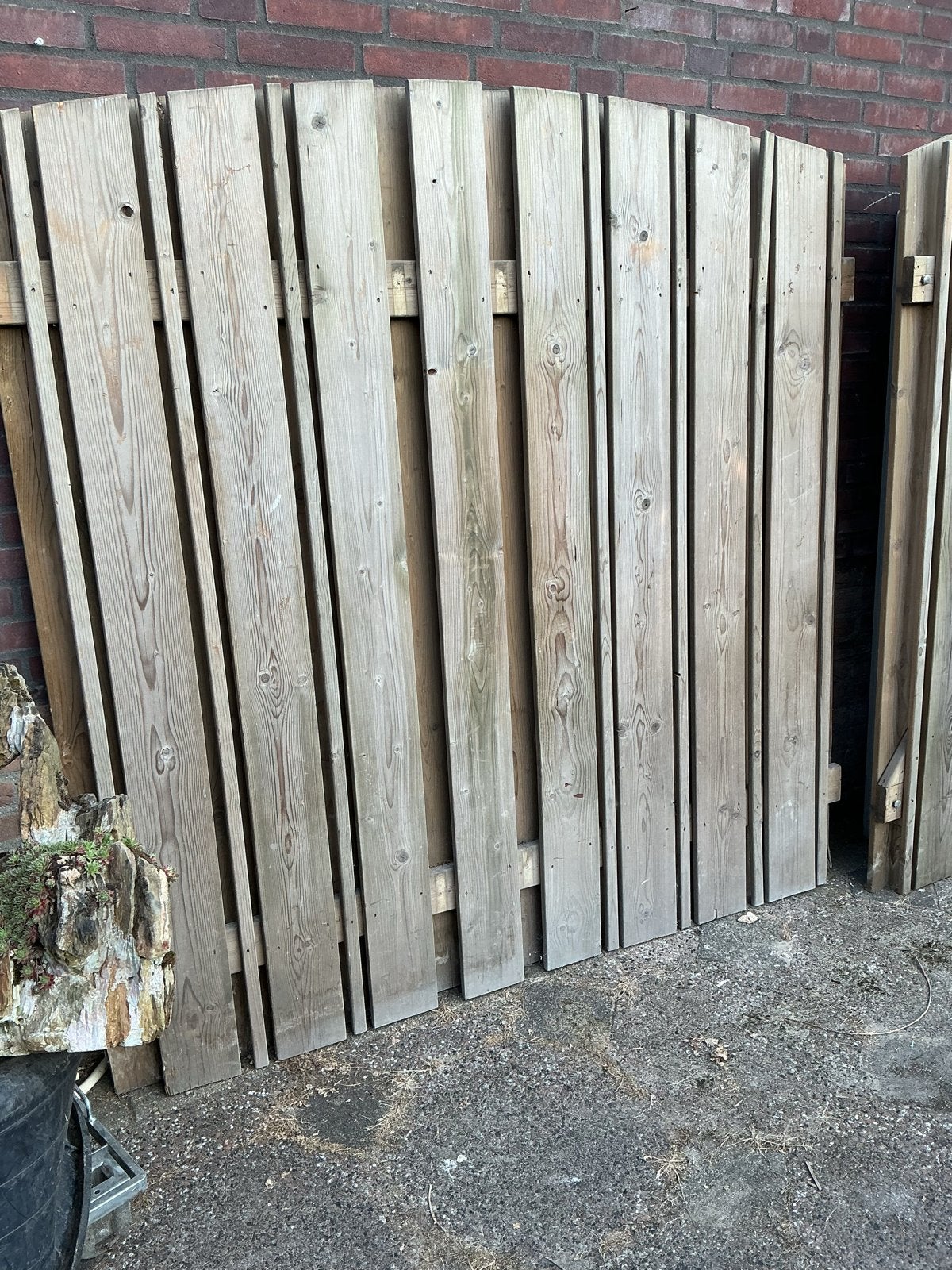 Houten Tuinpoort/Schuttingdeel - Gebruikt, Tuin en Terras, Ophalen, Minder dan 3 meter, Hout, 1 tot 2 meter