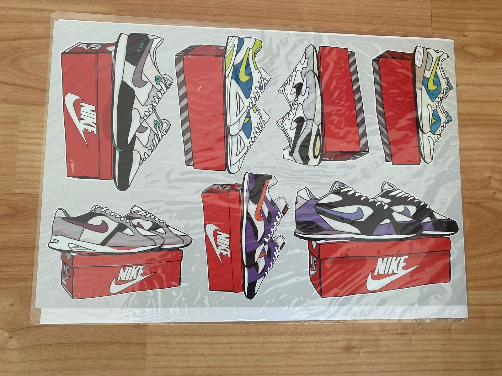 A4 Nike stickers/poster, Ophalen of Verzenden, Nieuw, Schoenen