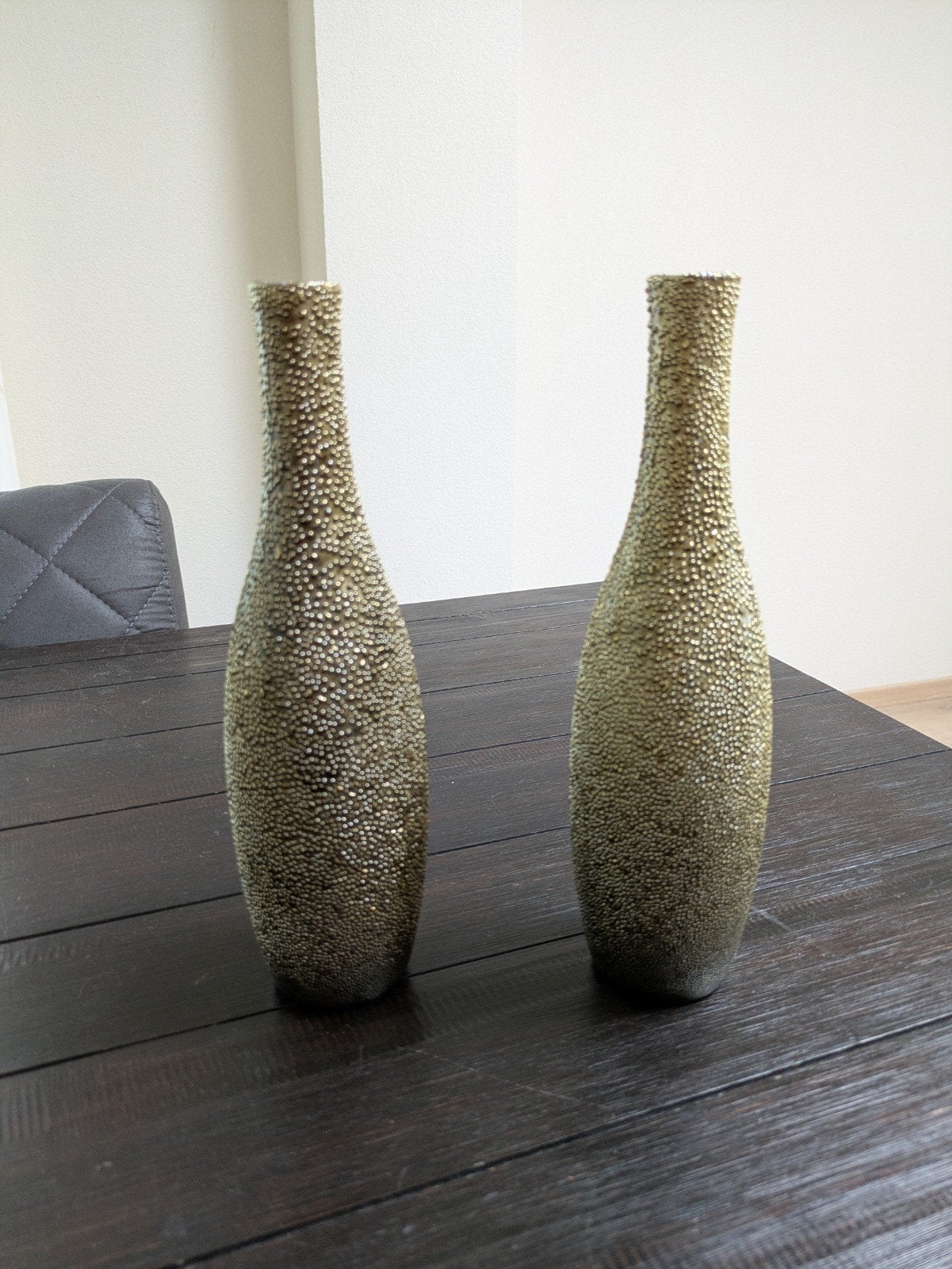 Prachtige set goudkleurige vazen - Todo Mundo Holland, Huis en Inrichting, 26 cm, Nieuw, Ophalen of Verzenden, Geschikt voor droogbloemen