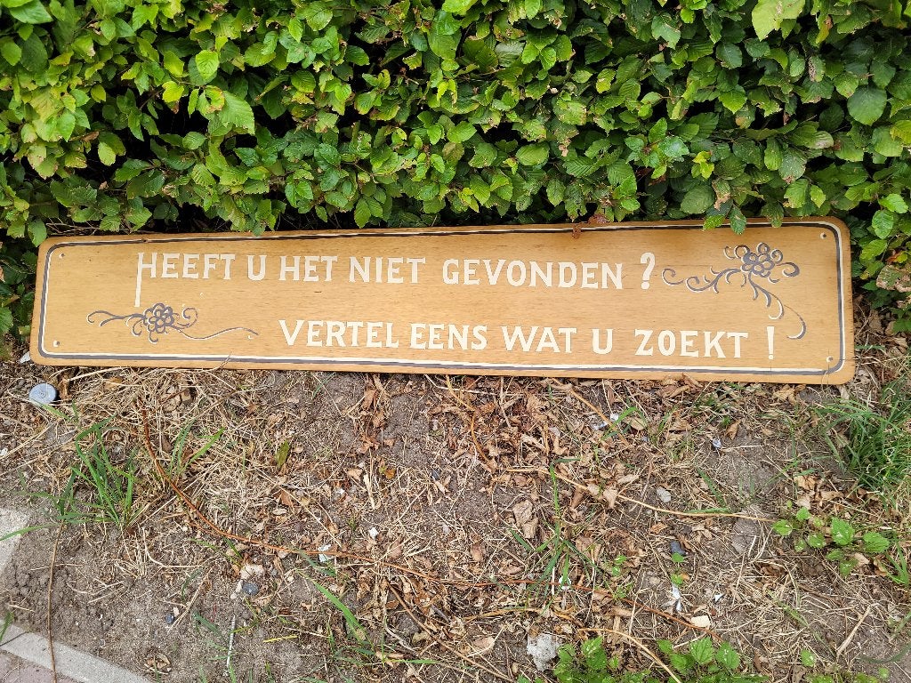 zeer mooie oud houten vintage wandbord, Ophalen of Verzenden, Gebruikt, Reclamebord