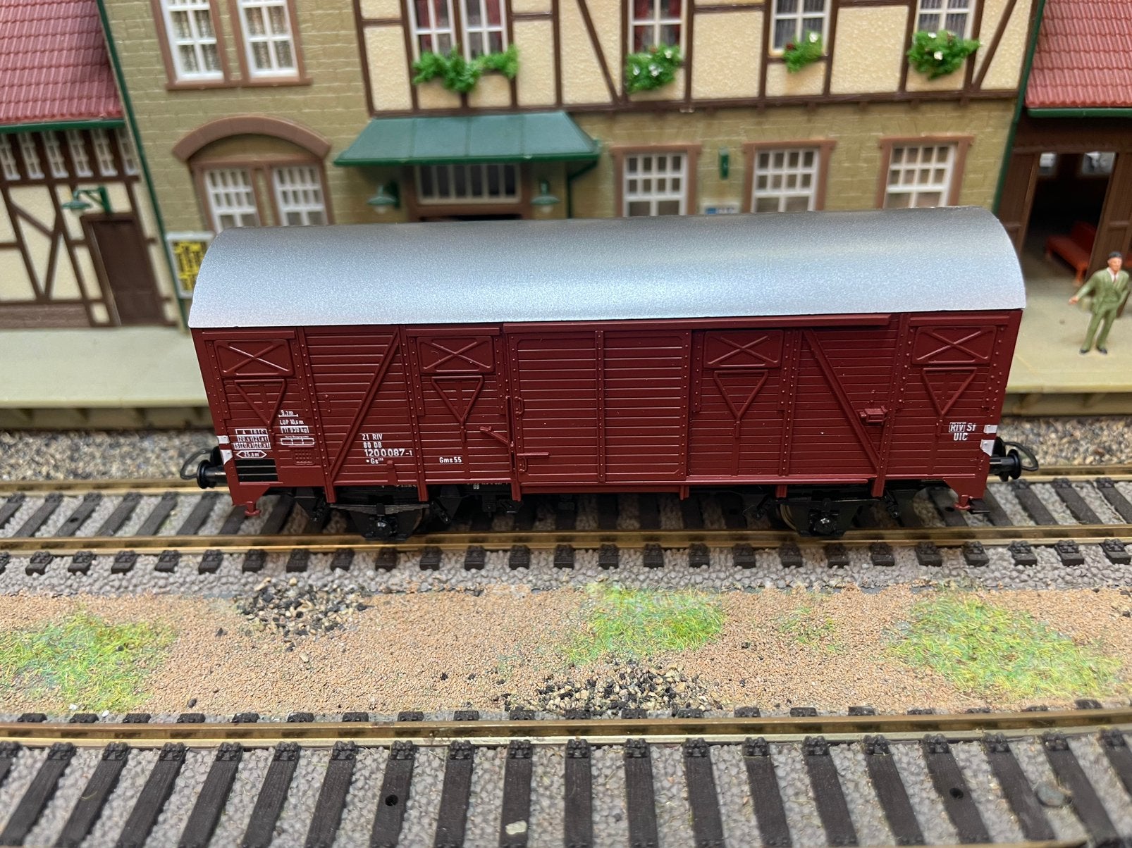 Z.g.a.n. Roco goederen wagon nr 46830 Super mooi, Gelijkstroom, Wagon, Ophalen of Verzenden, Zo goed als nieuw