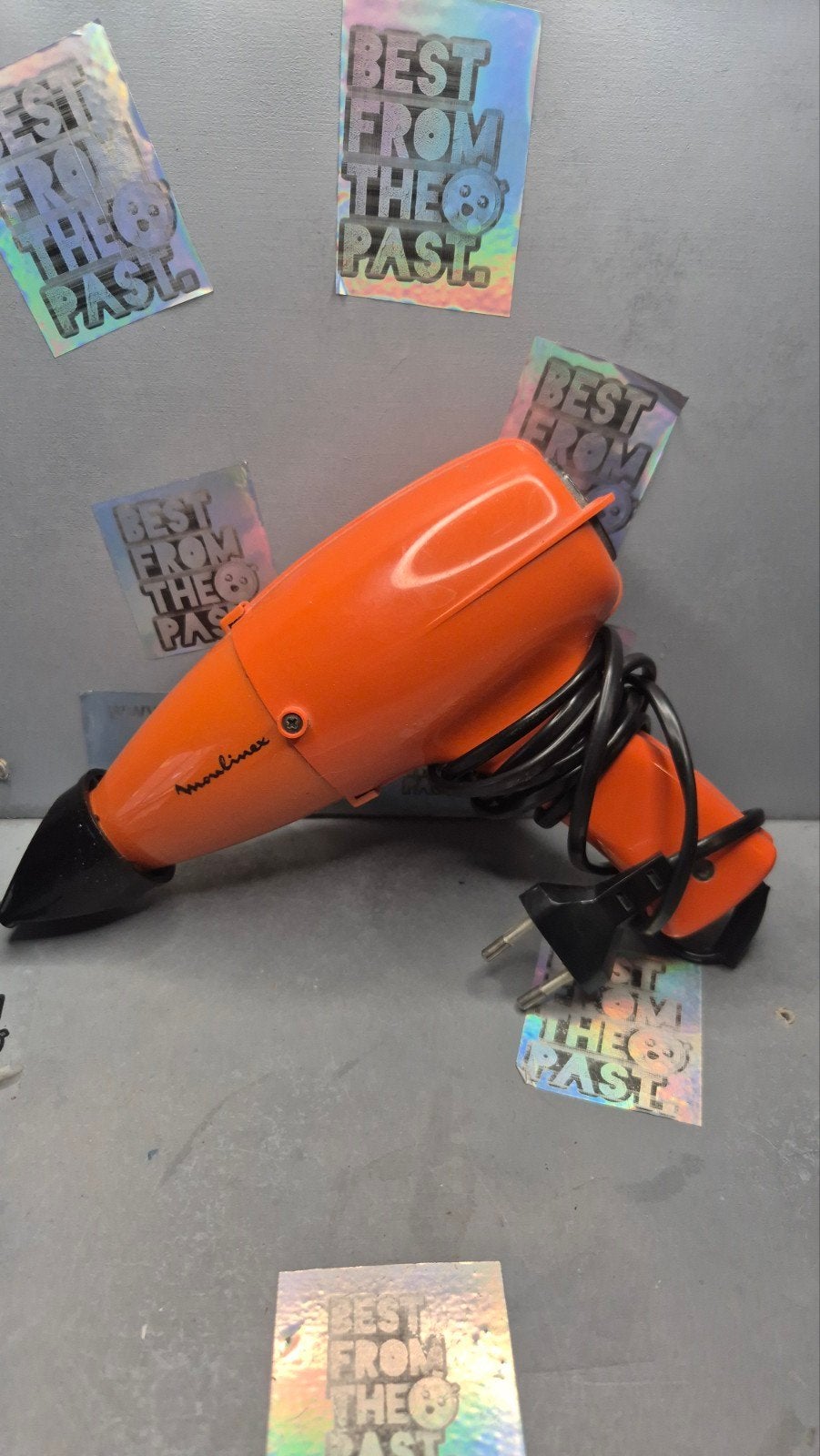 Vintage Moulinex Föhn - Oranje Retro Haardroger, Ophalen of Verzenden