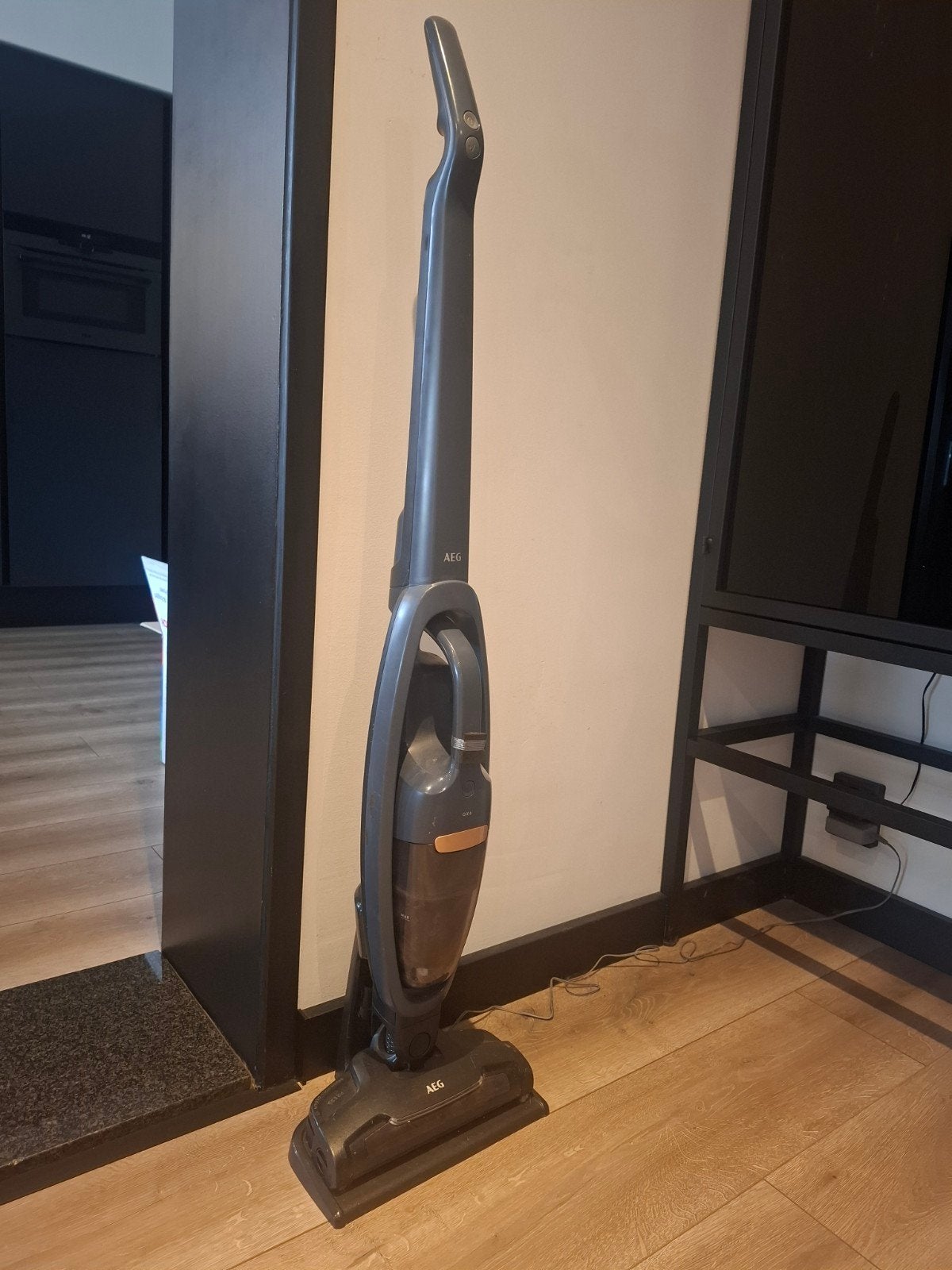 AEG Steelstofzuiger +(kruimeldief+opzetstuk), Ophalen, Gebruikt, Draadloos, Reservoir