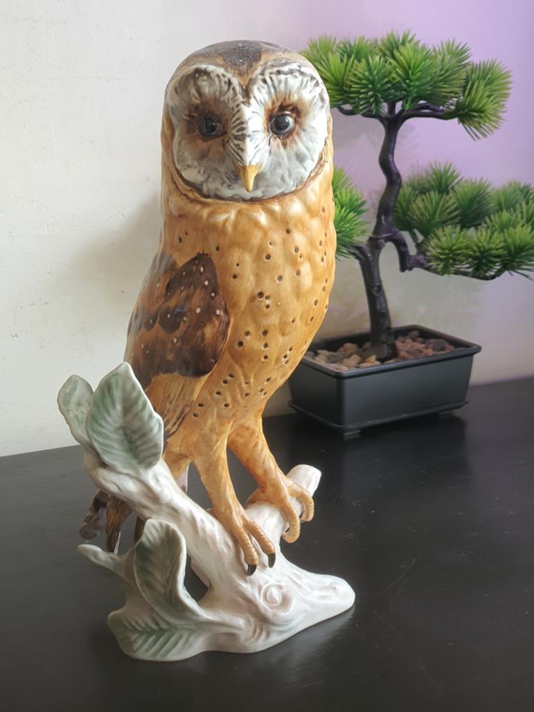 Goebel Porseleinen Uil  23 cm Hoog, Verzamelen, Ophalen of Verzenden, Zo goed als nieuw, Vogel, Beeldje of Figuurtje