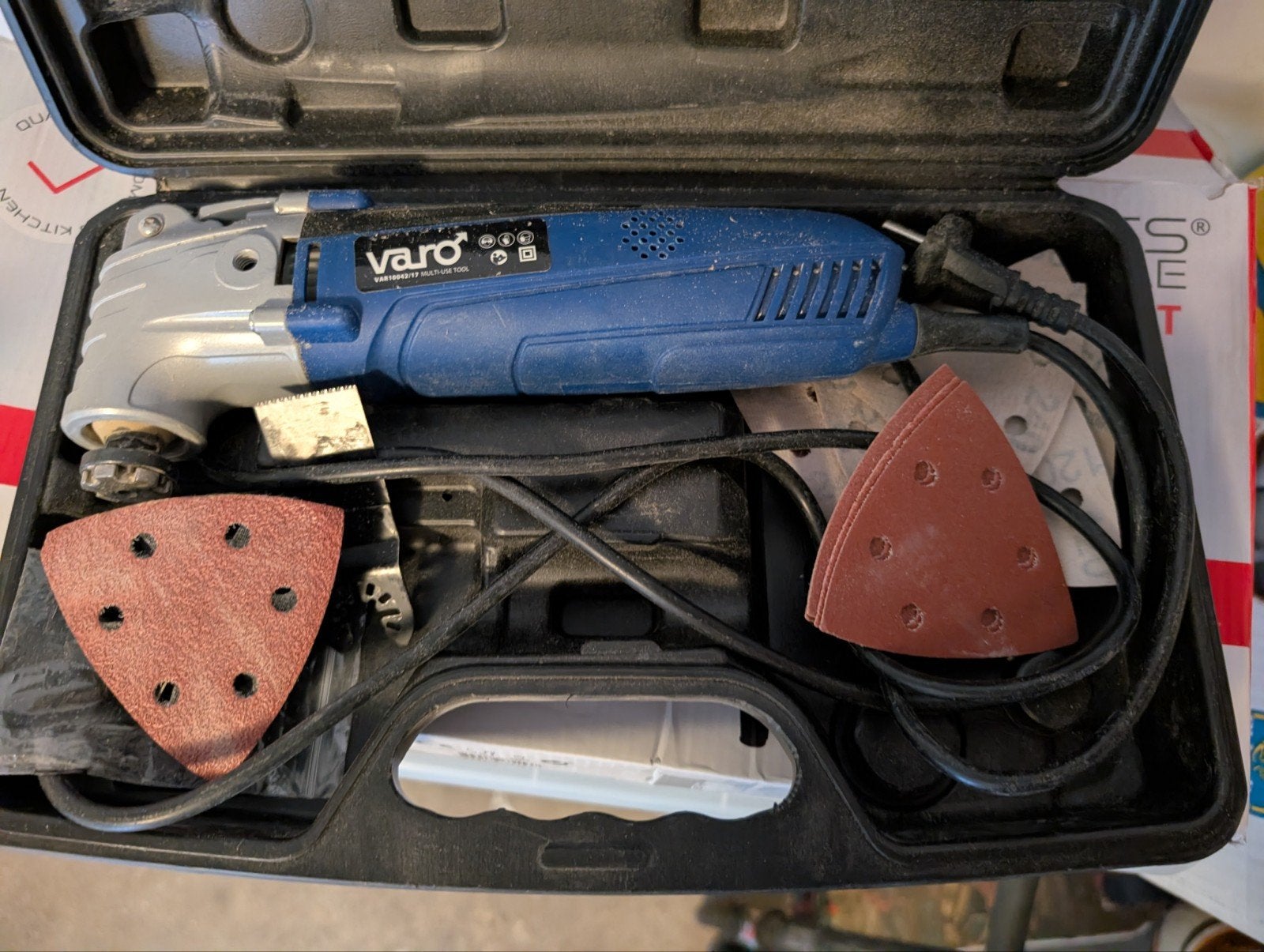 Varo POWX1340 Multitool Schuurmachine in Koffer, Ophalen of Verzenden, Gebruikt, Minder dan 600 watt, Overige typen