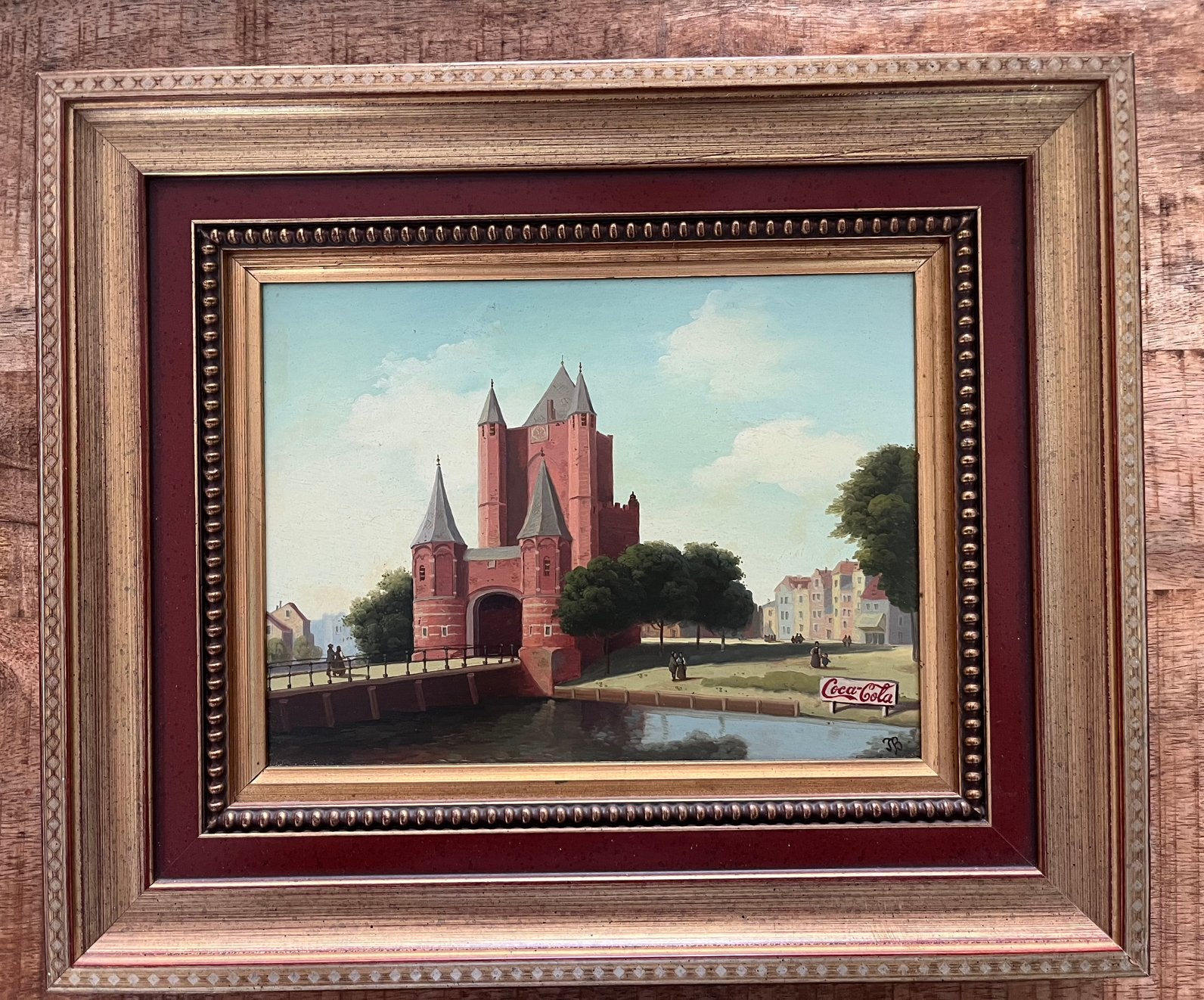 Schilderij, Amsterdanse Poort in Haarlem, Antiek en Kunst, Ophalen of Verzenden