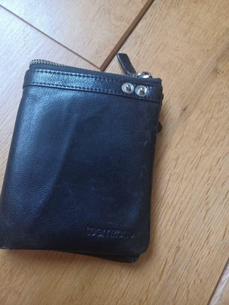 Teemzone portemonnee, Overige merken, Gebruikt, Leer, Zwart