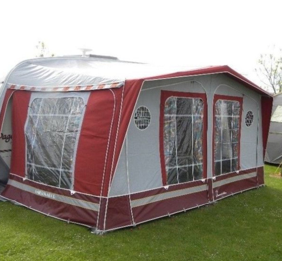 Isabella voortent - Grijs/Bordeaux Rood G16 Maat 11, Caravans en Kamperen, Voortenten en Luifels, Ophalen of Verzenden, Gebruikt