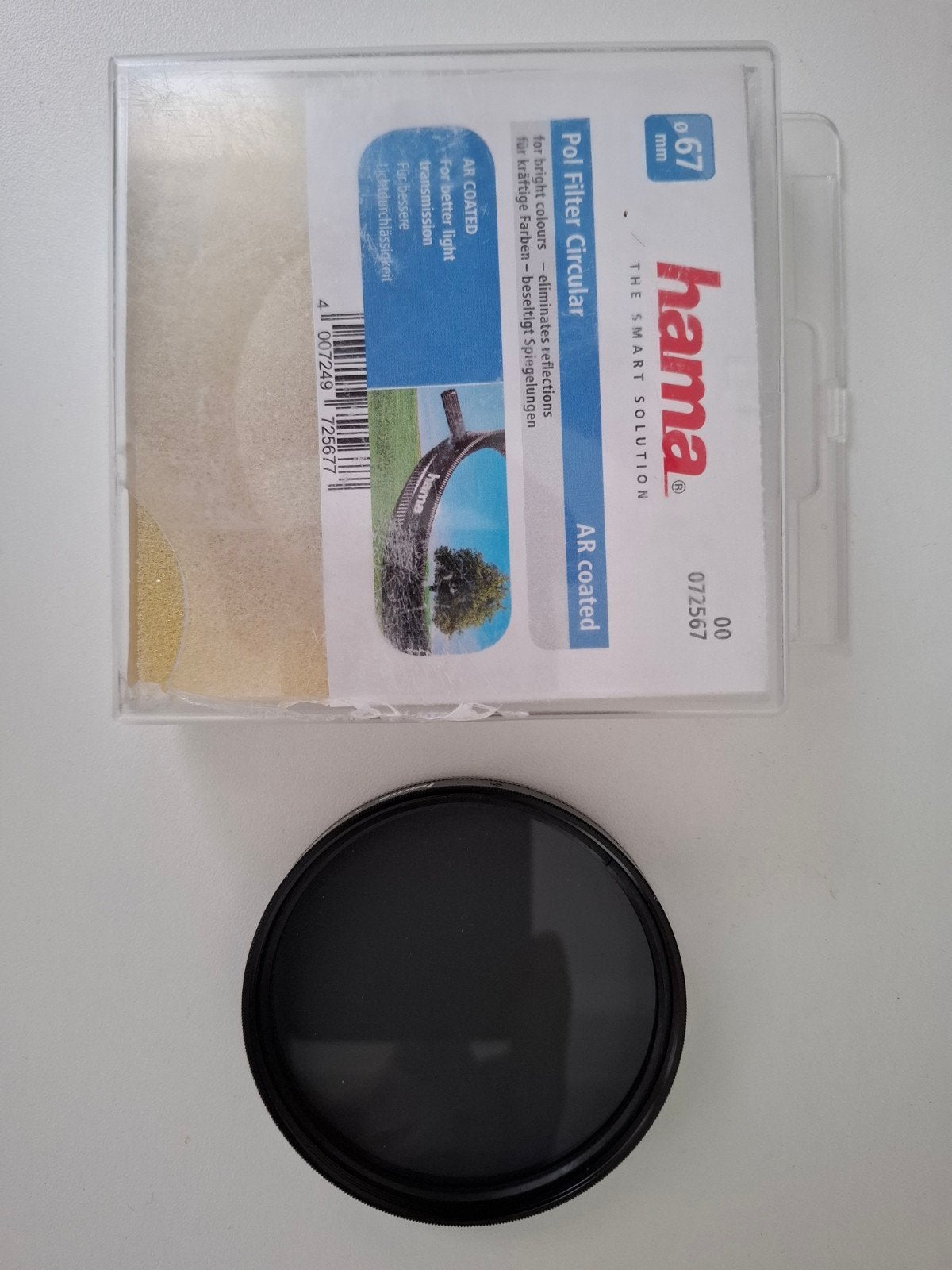 Hama Polarisatiefilter Circulair 67mm AR gecoat, Polarisatiefilter, Ophalen of Verzenden, Hama, Met schroefdraad
