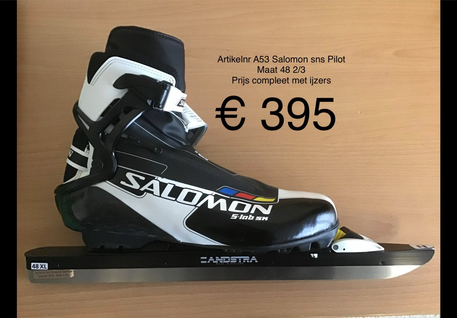 Salomon Clicknoren Maat 48 2/3 - Nieuw met ijzers, Klapschaats, Onbekend, Nieuw, Onbekend