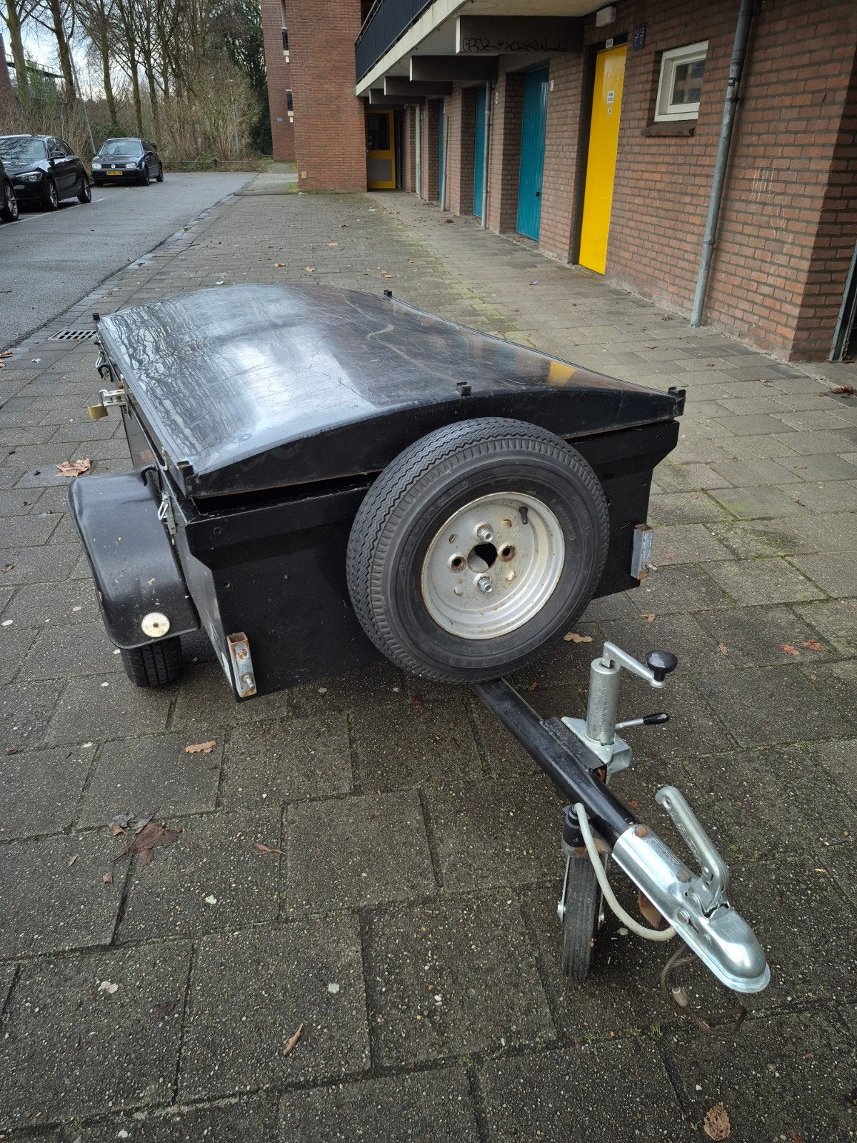 **in prijs verlaagd** Compacte bagagekar met deksel, Auto diversen, Aanhangers en Bagagewagens, Ophalen, Gebruikt
