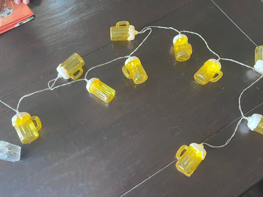 bierglas lampjes lampjes voor feestje  1 meter 50, Tuin en Terras, Buitenverlichting, Kunststof, Minder dan 50 watt, Overige typen
