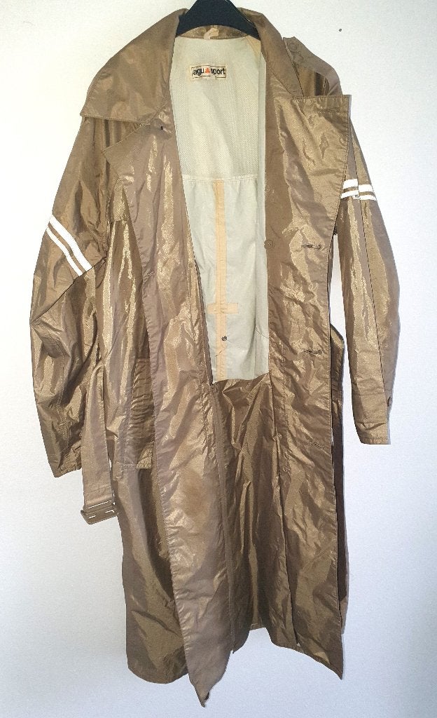 Regenjas AGU Trenchcoat Yotolon mt. M 100% rubber binnen, Caravans en Kamperen, Regenkleding, Ophalen of Verzenden, Zo goed als nieuw