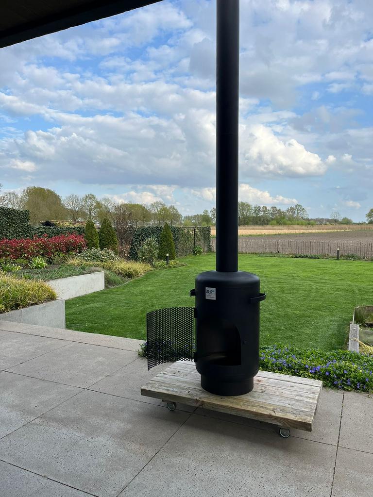 terraskachel buitenhaard tuinkachel vuurkorf rvs tuinhaard, Ophalen of Verzenden, Nieuw