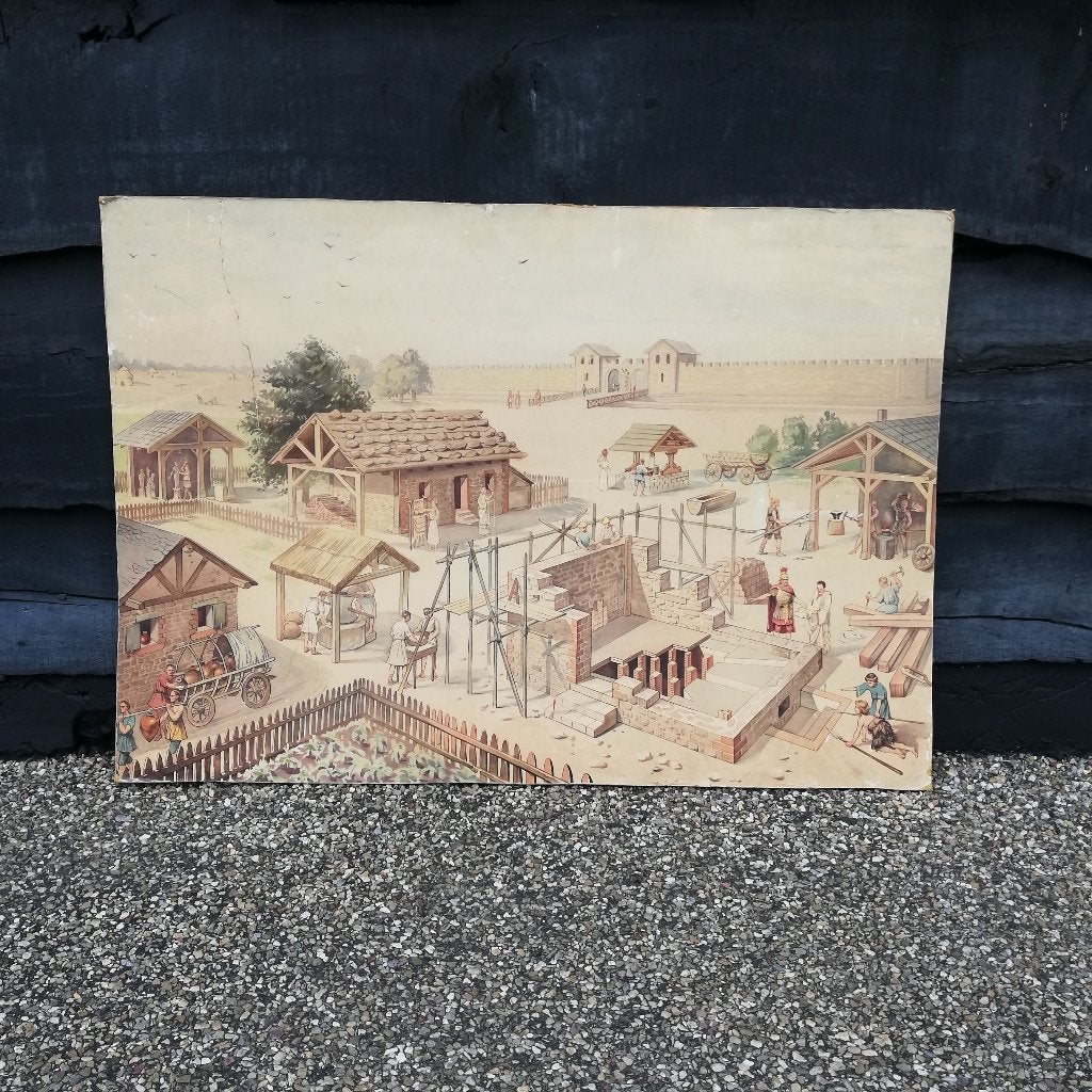 Schoolplaat De Romeinen in ons land, Ophalen, Geschiedenis