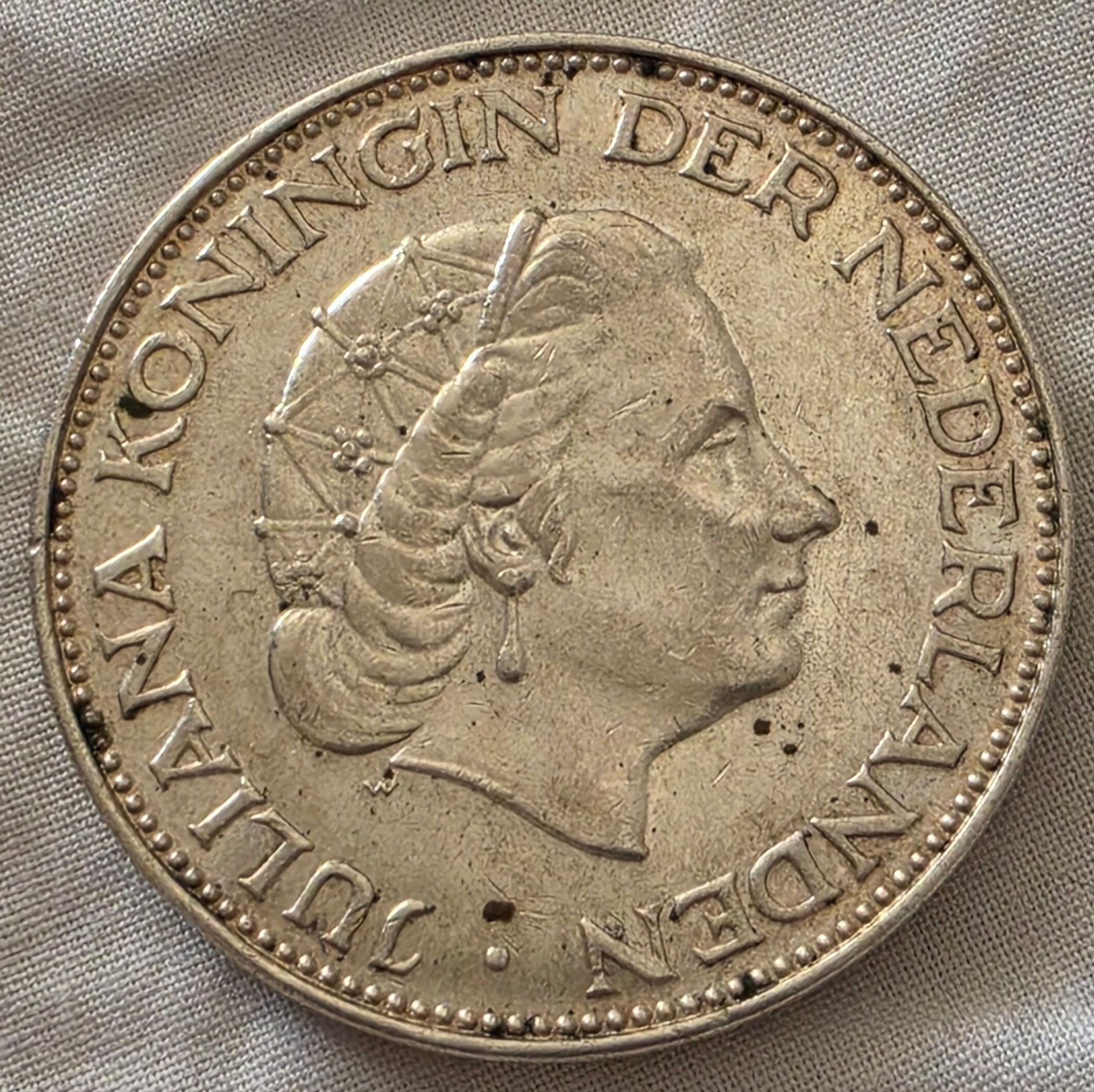 Nederlandse zilveren Juliana Rijksdaalder 1961 Zilver, Ophalen of Verzenden, Koningin Juliana, 2½ gulden, Zilver