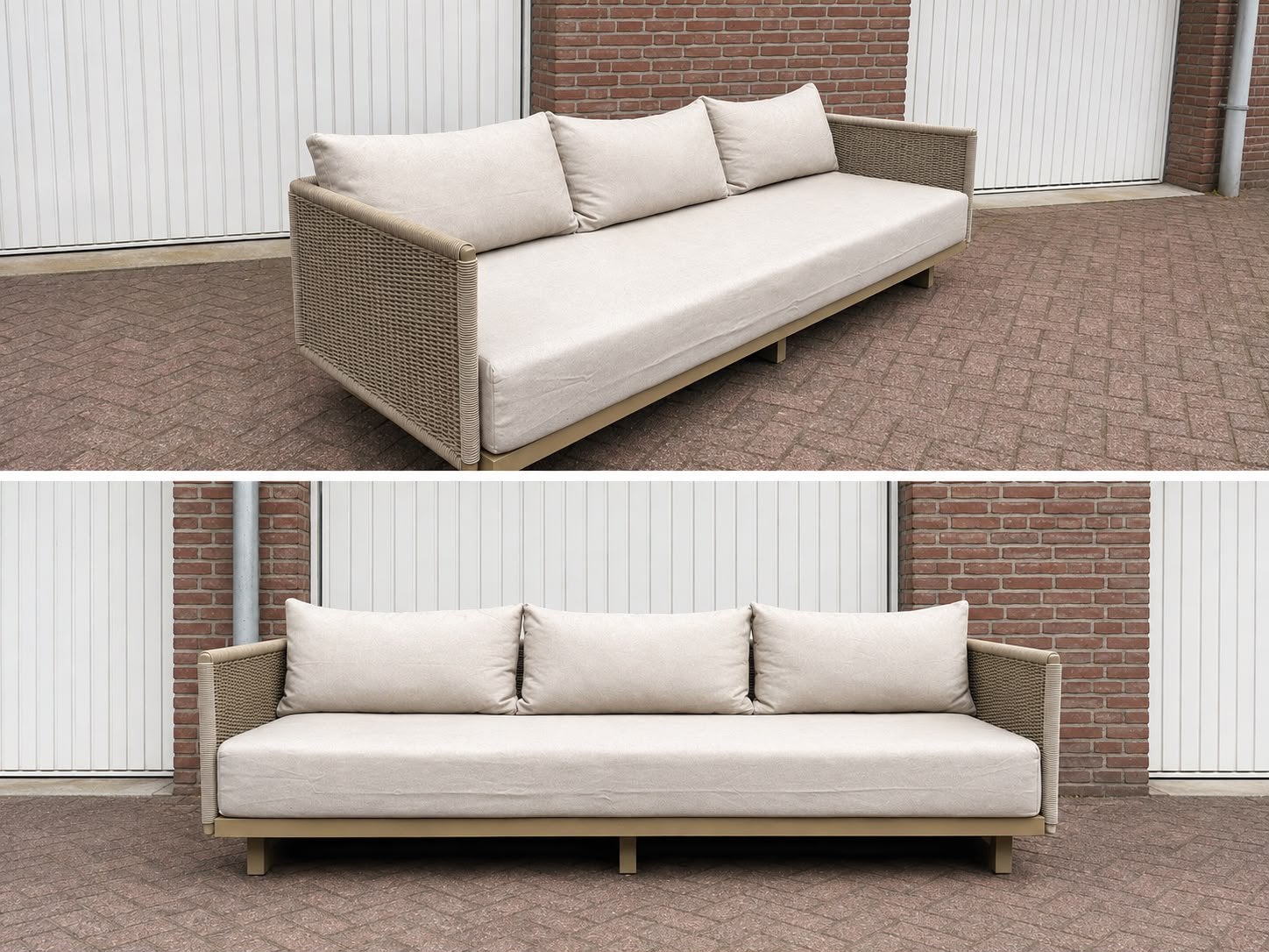 Borek Volterra loungebank np 7.000 euro, Tuin en Terras, Ophalen, Gebruikt, Wicker, 4 zitplaatsen