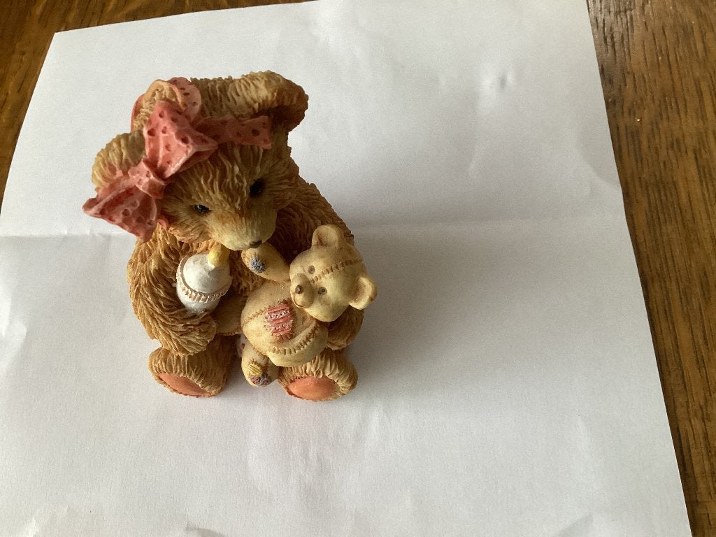 mooi Beren Teddies ( Carrie ) beeldje, Ophalen of Verzenden, Zo goed als nieuw, Beeldje, Overige merken