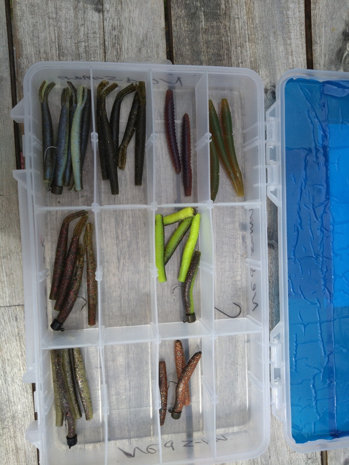 Tackle box met Nedrigshads - Diverse kleuren en maten, Watersport en Boten, Ophalen of Verzenden, Overige typen
