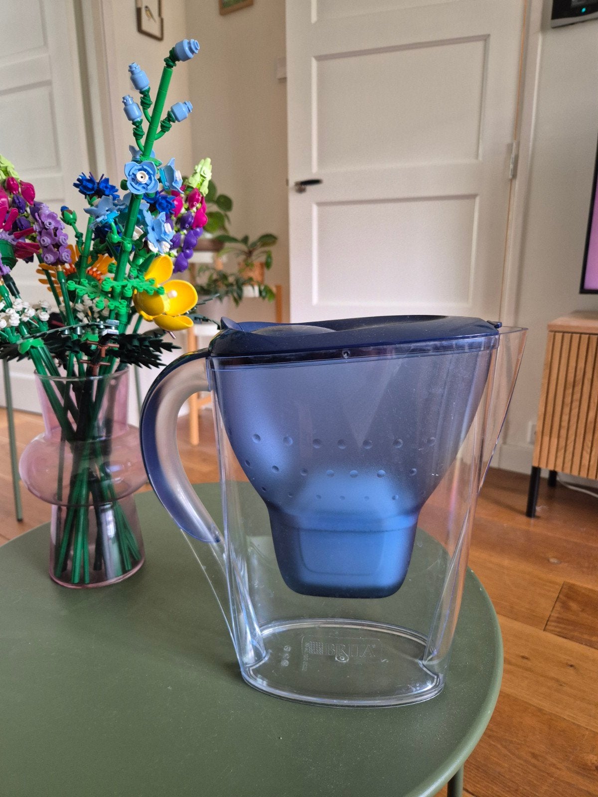 BRITA Waterfilterkan Marella blauw 2,4L, Ophalen of Verzenden, Blauw, Glas, Minder dan 50 cm