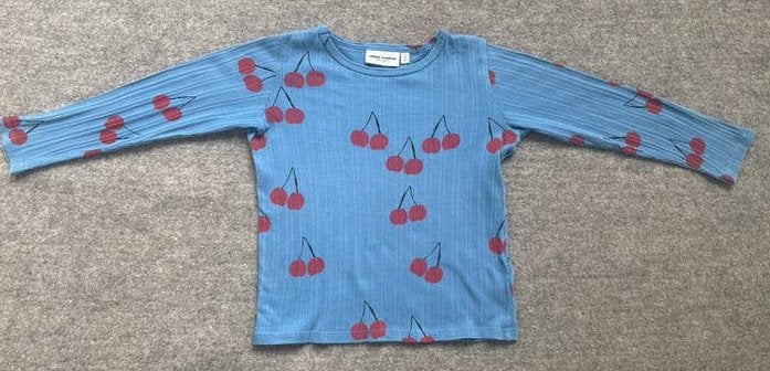 Mini Rodini longsleeve kersen Cherry maat 116/122, Kinderen en Baby's, Verzenden, Gebruikt, Jongen of Meisje, Shirt of Longsleeve