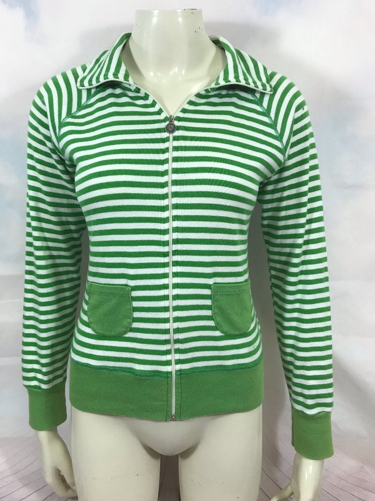 Franklin & Marshall groen gestreept vest maat L (3C6), Tweedehands verkoop, Ophalen of Verzenden, Groen, Tweedehands verkoop