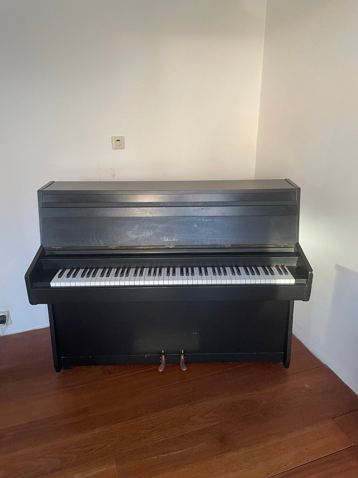 Schreiber Piano - Zwart, Gebruikt, Muziek en Instrumenten, Piano's, Ophalen, Gebruikt, Zwart, Piano
