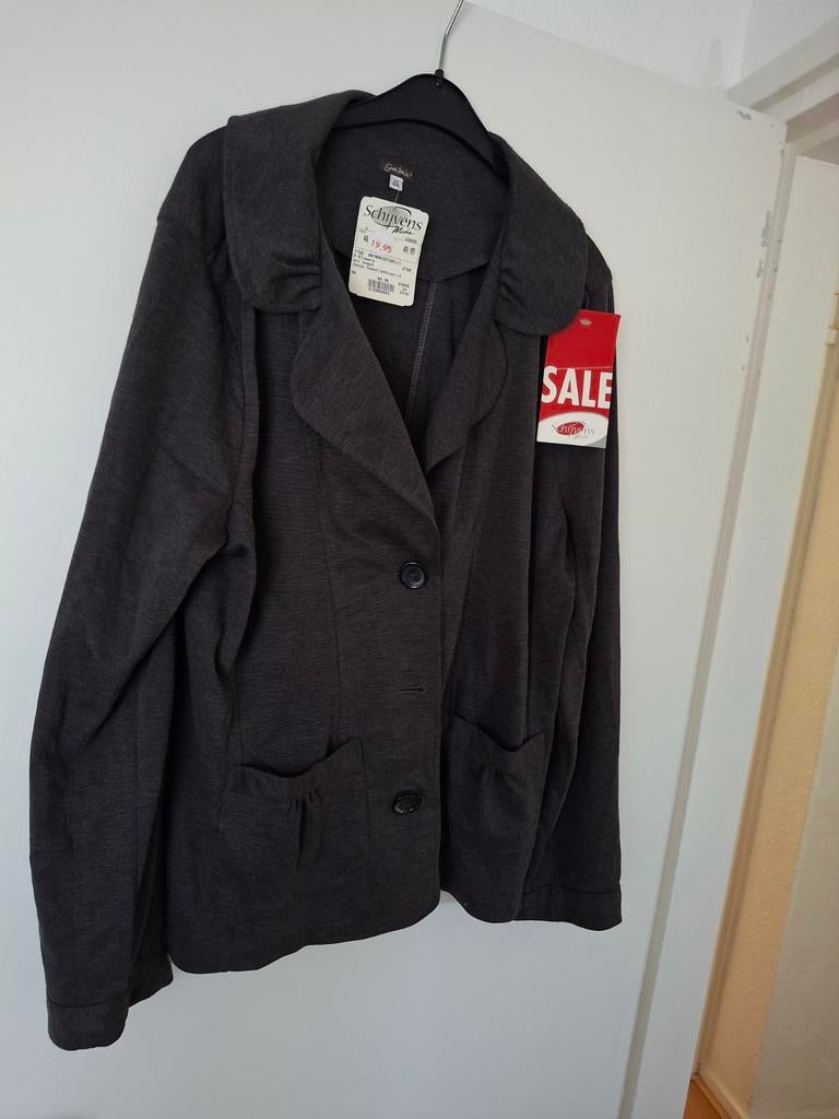 Donkergrijs Jasje Maat 46 - Nieuw met kaartjes, Ophalen, Gafair, Maat 46/48 (XL) of groter, Nieuw