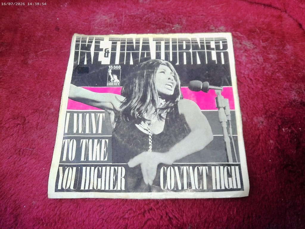 Ike & Tina Turner - I want to take you higher, Gebruikt, Fotohoes, 7 inch, Ophalen of Verzenden