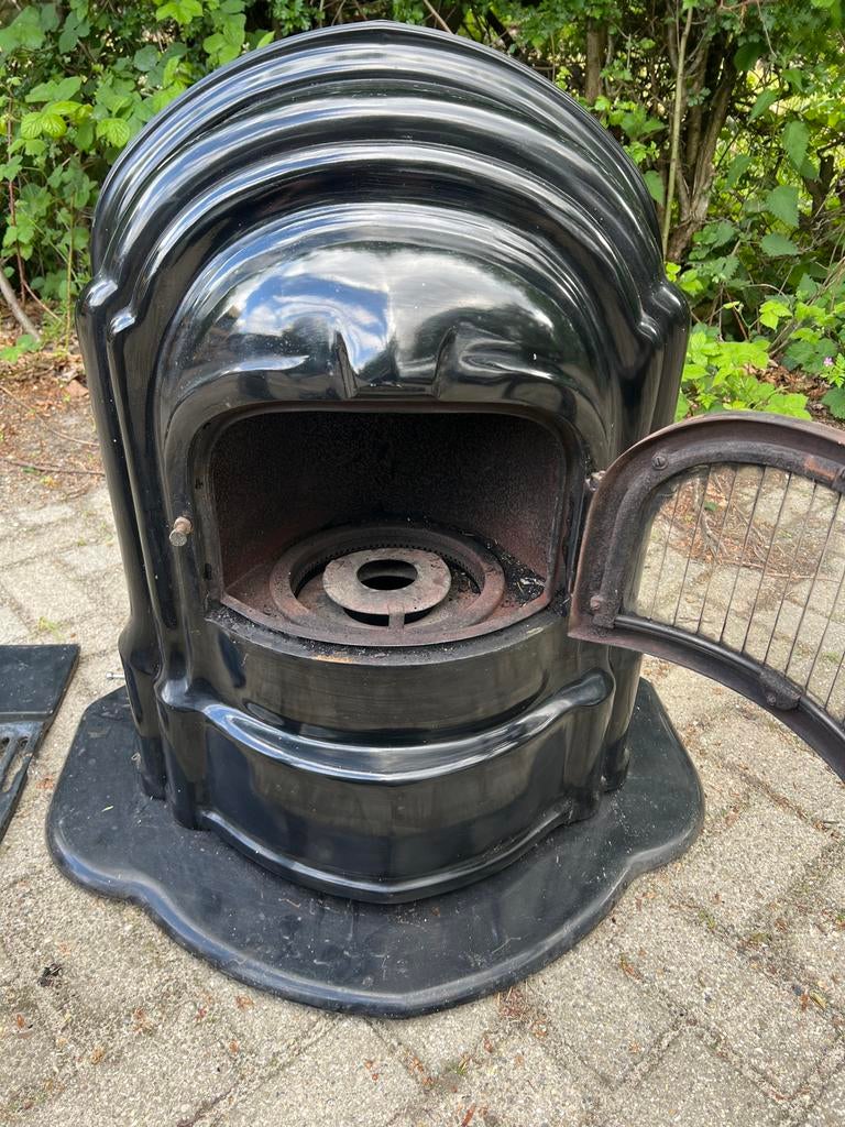 Antieke gaskachel  - Zwart, Vrijstaand, Ophalen, Gebruikt, Gas, Vrijstaand