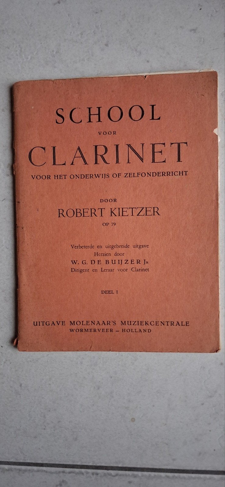 School voor Clarinet - Robert Kietzer (Deel 1), Gebruikt, Klassiek, Les of Cursus, Ophalen of Verzenden