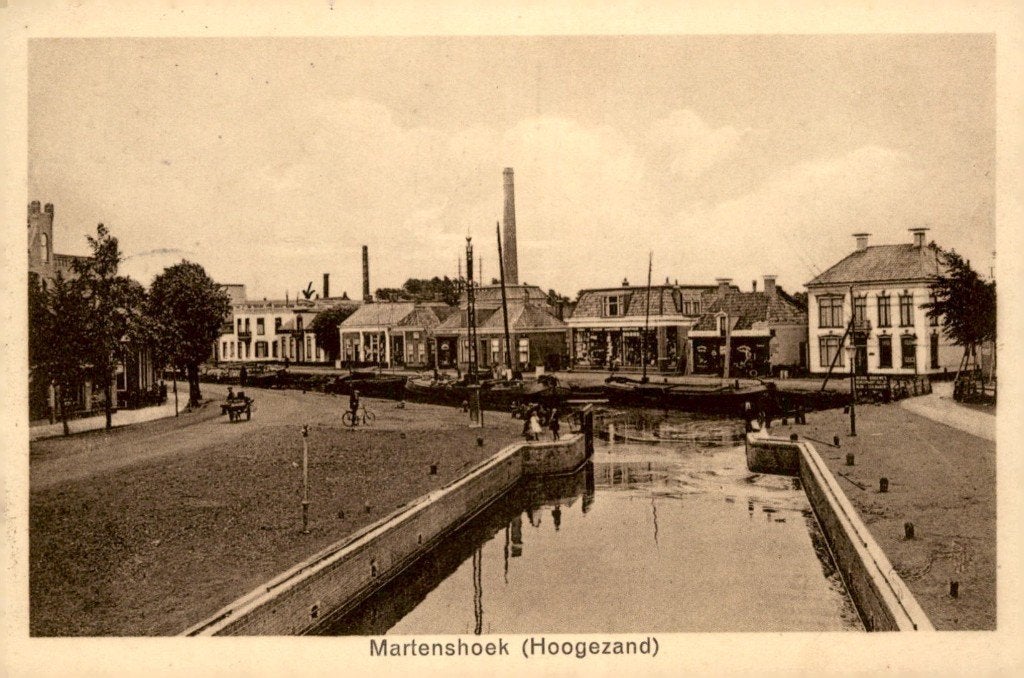 Maartenshoek (Hoogezand) Dorpsgezicht # 513, Verzamelen, Ansichtkaarten | Nederland, Verzenden, 1920 tot 1940, Gelopen, Groningen