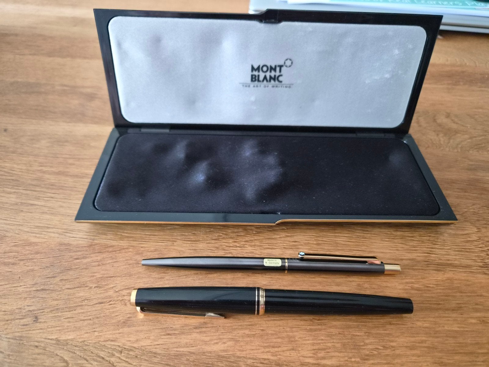 Montblanc Vintage: Noblesse Vulpen (14k) + Slimline Balpen, Ophalen of Verzenden, Zo goed als nieuw, Vulpen, Mont Blanc