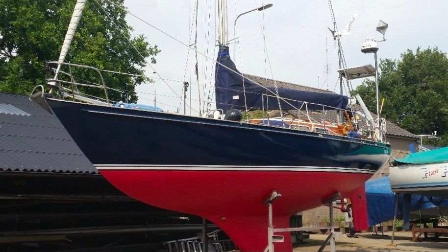 Koopmans 33 zeiljacht., Watersport en Boten, Kajuitzeilboten en Zeiljachten, Ophalen, Gebruikt, Staal, Binnenboordmotor