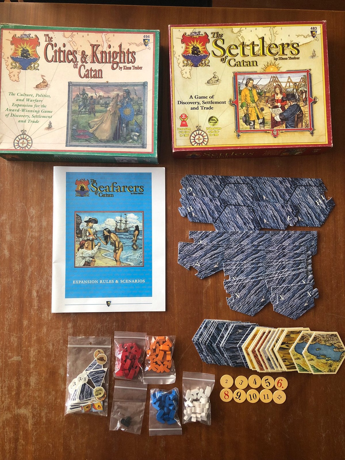 The Settlers of Catan, Cities & Knights and Seafarers, Ophalen of Verzenden, Zo goed als nieuw