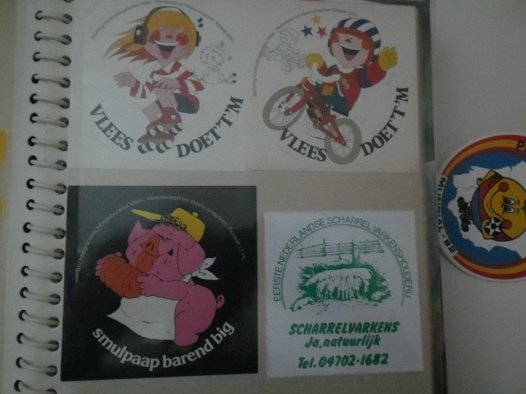 Vintage Stickerboek met diverse reclame en sport stickers, Verzamelen, Ophalen of Verzenden, Nieuw, Overige typen