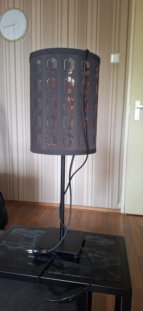 IKEA lampenkap - Zwart met koperkleurig patroon, Ophalen, Gebruikt, 25 tot 50 cm, Modern, Sfeervol