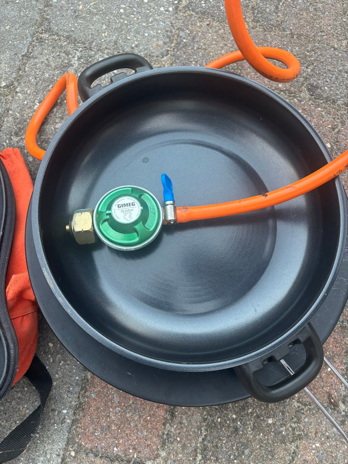 Zibro Grill met gasaansluiting en draagtas, Ophalen, Gebruikt