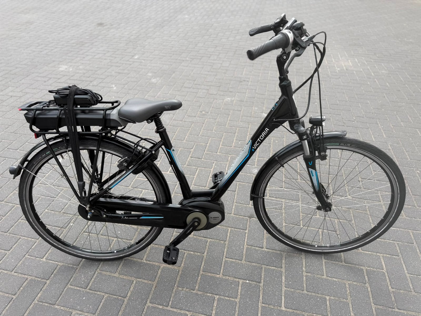 Elektrische Victoria Bosch middenmotor fiets, Zo goed als nieuw, 47 tot 51 cm, 50 km per accu of meer, Ophalen
