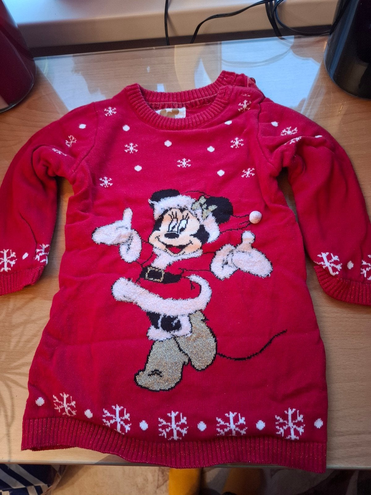Minnie Mouse Kerstjurkje/trui - Disney Primark (12-18mnd), Verzenden, Zo goed als nieuw, Disney Primark, Meisje