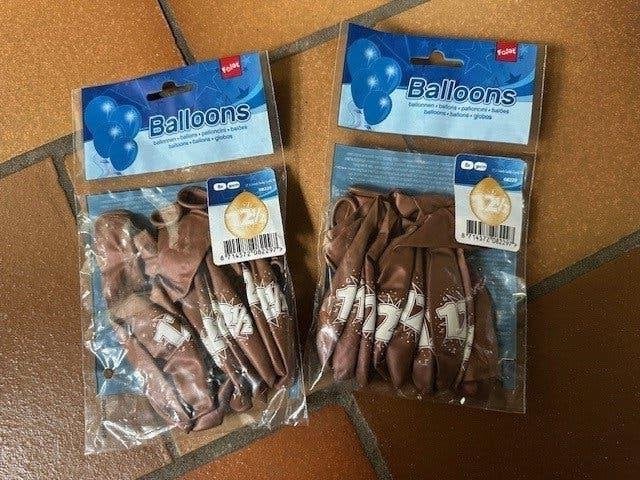 Feestversiering 12,5 jaar – 20 ballonnen en 5 banners, Ophalen of Verzenden, Nieuw, Versiering, Overige