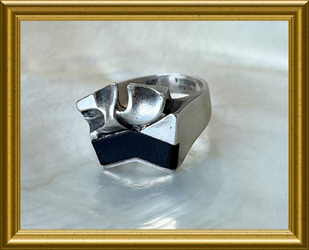 Mooie zilveren Lapponia ring: Zoltan Popovits, 1982, Sieraden, Tassen en Uiterlijk, Antieke sieraden, Ophalen of Verzenden, Zilver