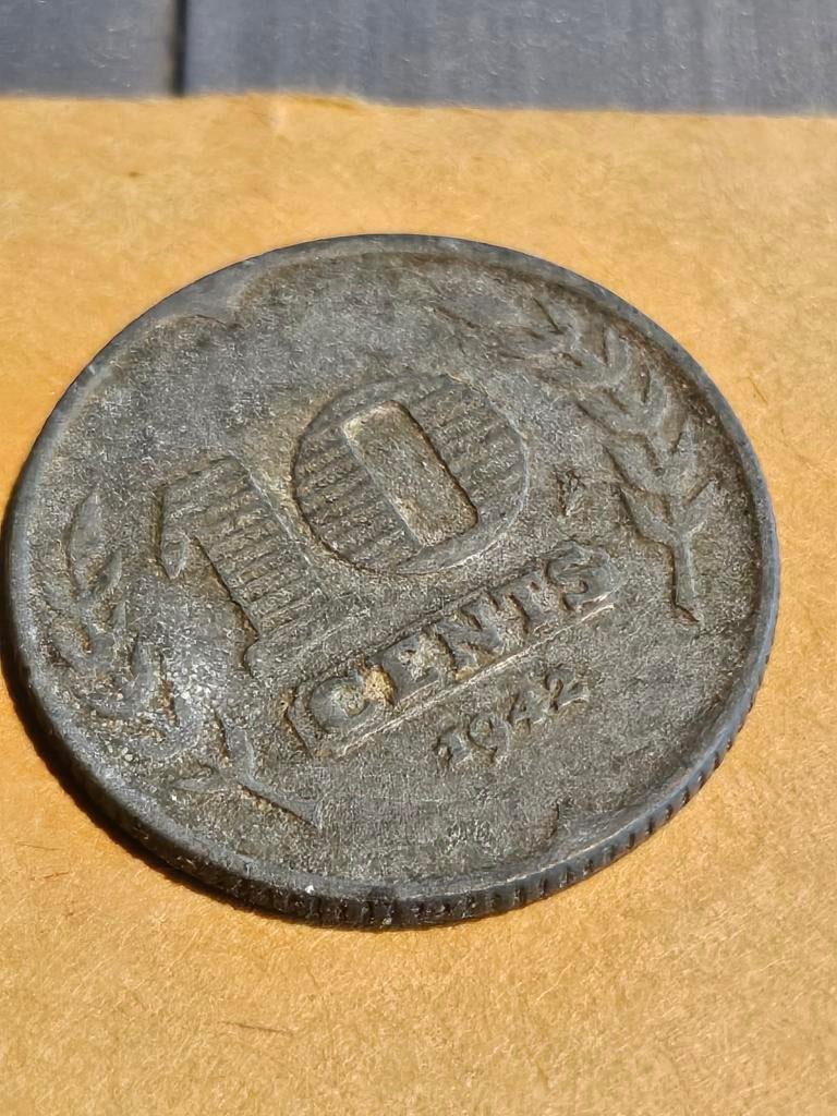 10 cent Nederland zink 1942, Ophalen of Verzenden, 10 cent, Losse munt