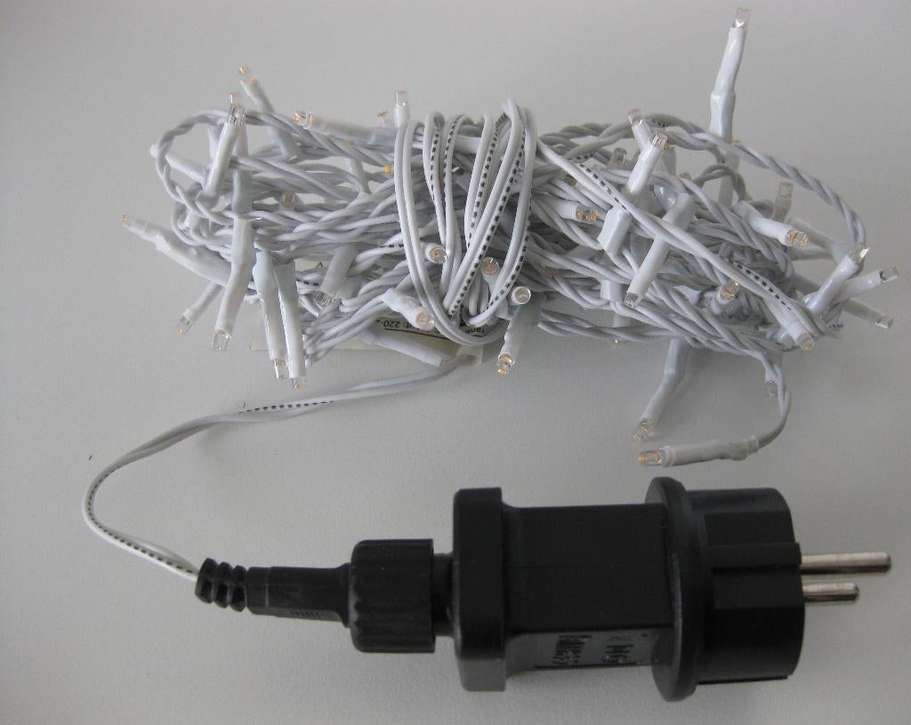Kerst: Kerstverlichting 80 led wit snoer 4 meter warm wit, Diversen, Kerst, Ophalen of Verzenden, Zo goed als nieuw